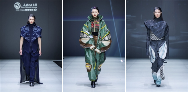 大连工业大学服装学院以《溯·衍·瀚》为主题的毕业设计作品亮相中国国际大学生时装周