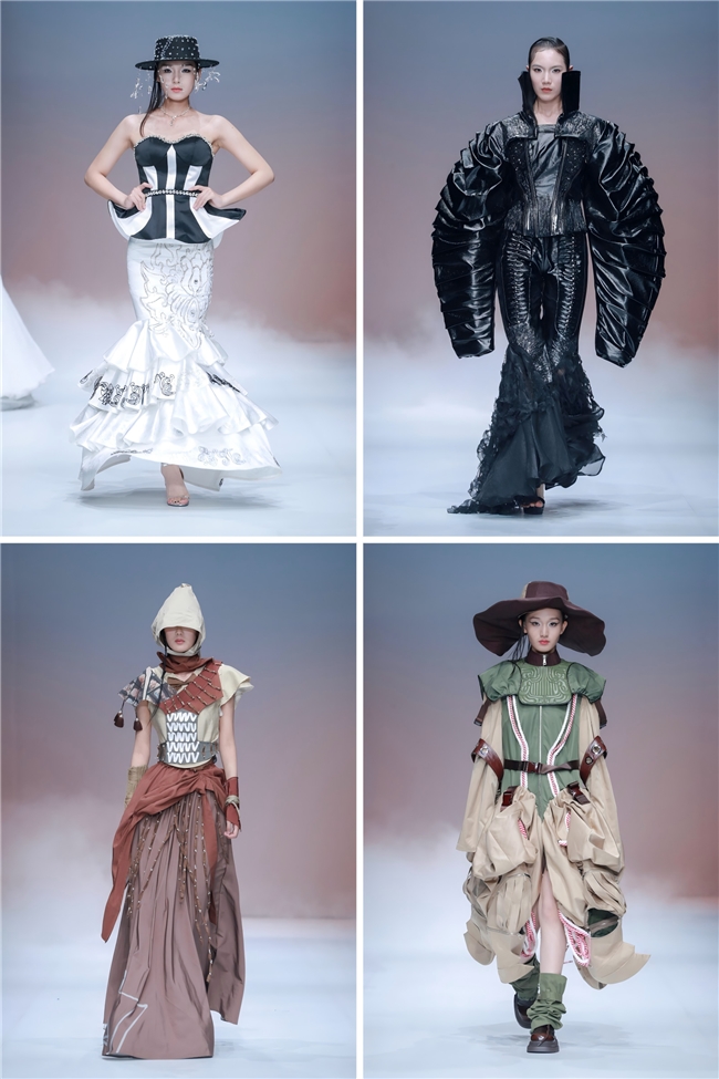 陕西科技大学镐京学院与陕西服装工程学院《丝路·大美山河》主题作品亮相中国国际大学生时装周