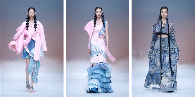 陕西科技大学镐京学院与陕西服装工程学院《丝路·大美山河》主题作品亮相中国国际大学生时装周