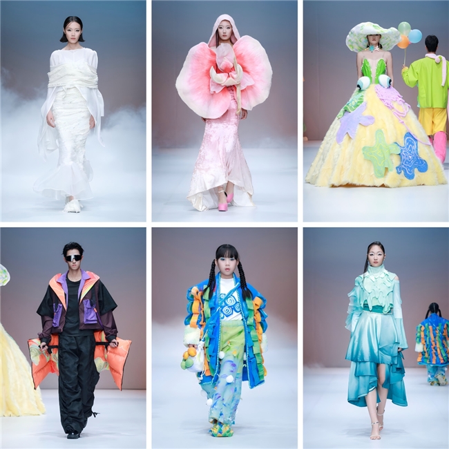 陕西科技大学镐京学院与陕西服装工程学院《丝路·大美山河》主题作品亮相中国国际大学生时装周